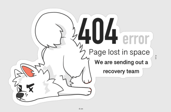 404 Error Sticker